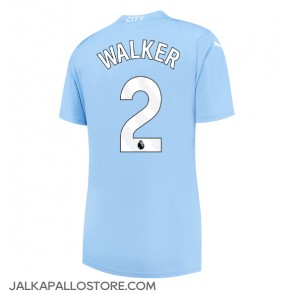Manchester City Kyle Walker #2 Kotipaita Naisten 2023-24 Lyhythihainen